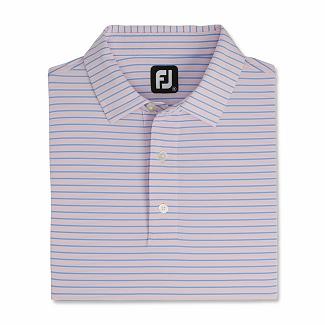 Men's Footjoy Golf Shirts Pink/Blue/White NZ-307902